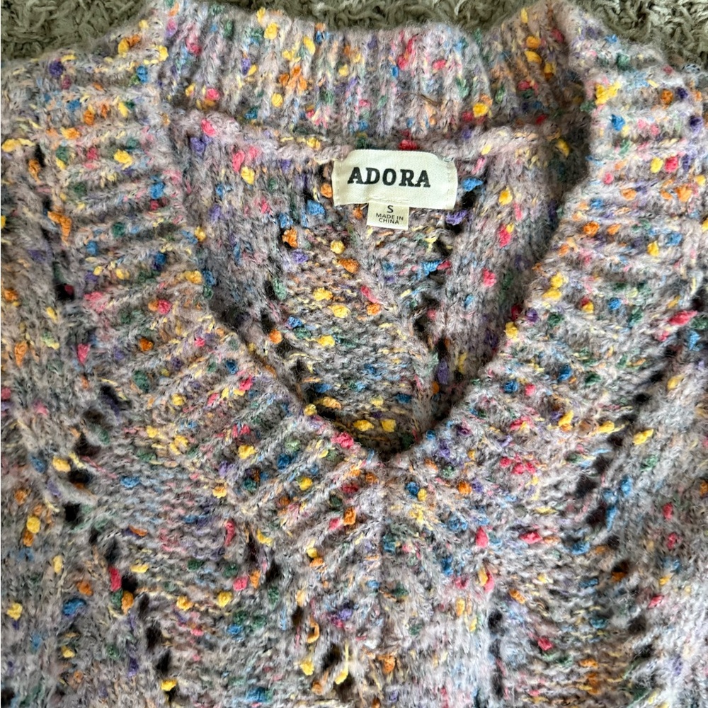ADORA Speckled V-Neck Sweater - Picture 2 of 4